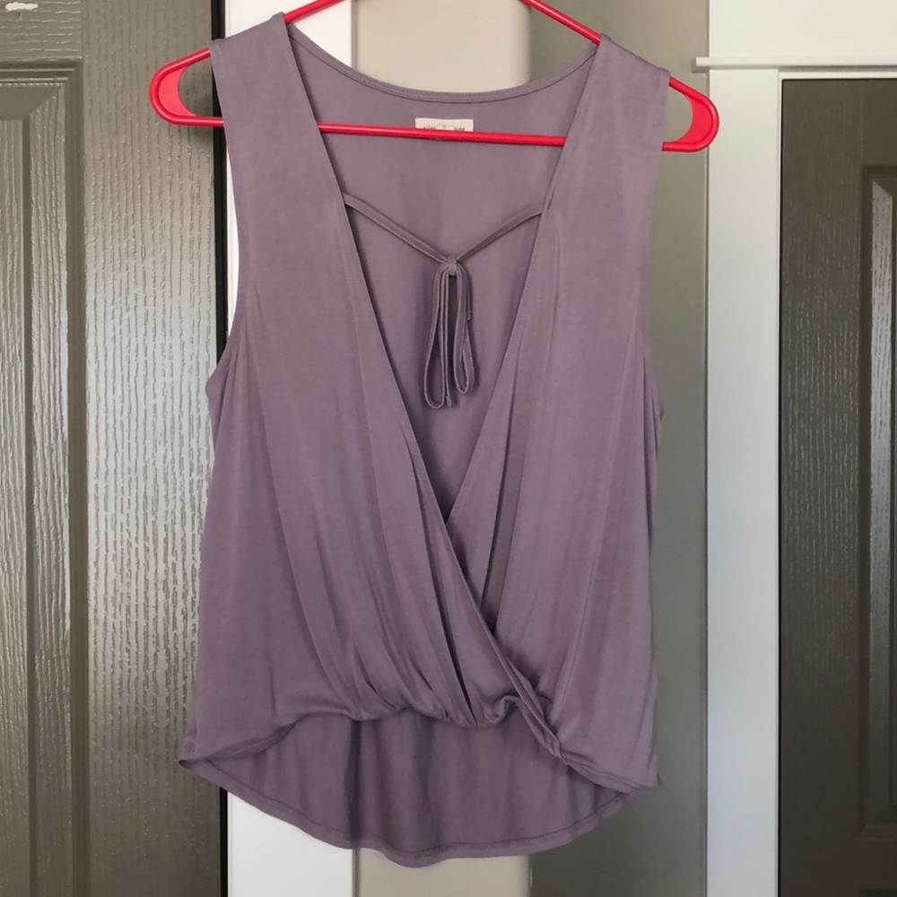 Urban Outfitters purple deep V tank size S